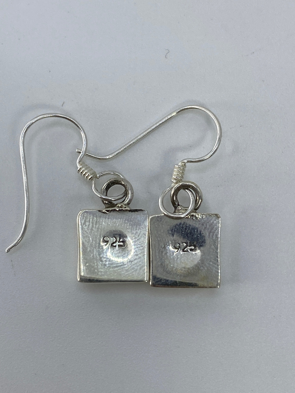Aretes de Plata Cuadrados con Ópalo de Fuego — Taxco 925 — foto 5