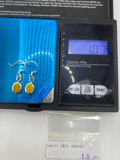 Aretes de Plata con Ópalo de Fuego — Taxco 925 — foto 6