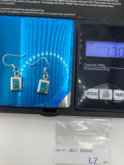 Aretes de Plata con Ópalo de Fuego — Taxco 925 — foto 6