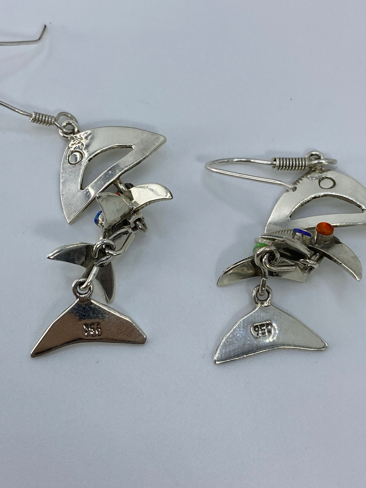Aretes Cascada Plata 950 con Ópalo de Fuego — Taxco — foto 5