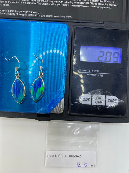 Aretes de Plata con Ópalo de Fuego — Taxco 925 — foto 6