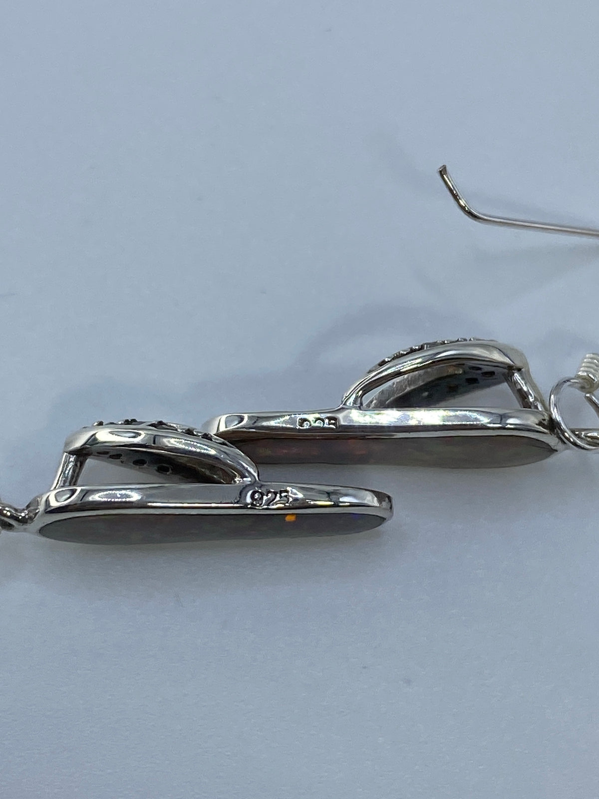 Aretes de Plata con Ópalo de Fuego — Taxco 925 — foto 5