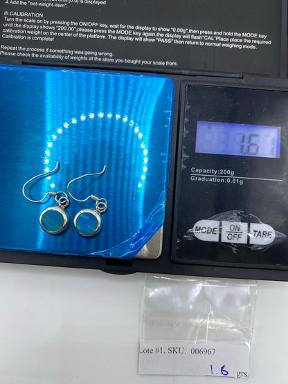 Aretes de Plata con Ópalo de Fuego — Taxco 925 — foto 6