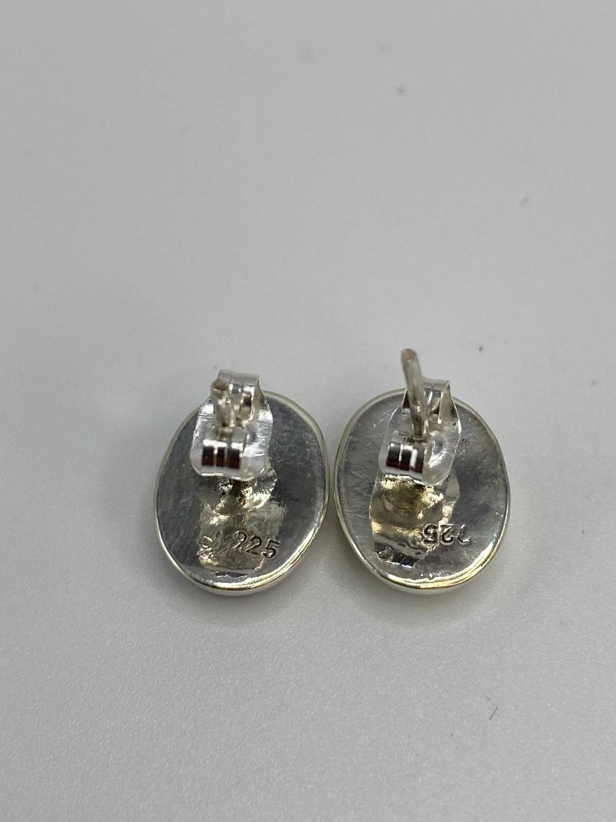 Aretes de Plata Ópalo de Fuego Azul — Taxco 925 — foto 5