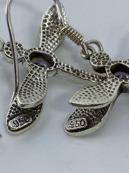 Aretes Libelula Plata 950 Opalo de Fuego Verde — foto 5