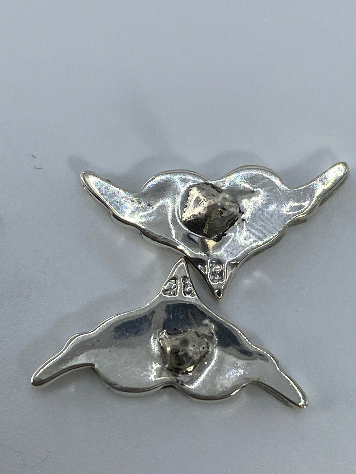 Aretes Plata Cartoneado Corazón Alado — Taxco 925 — foto 5