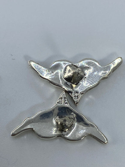 Aretes Plata Cartoneado Corazón Alado — Taxco 925 — foto 5