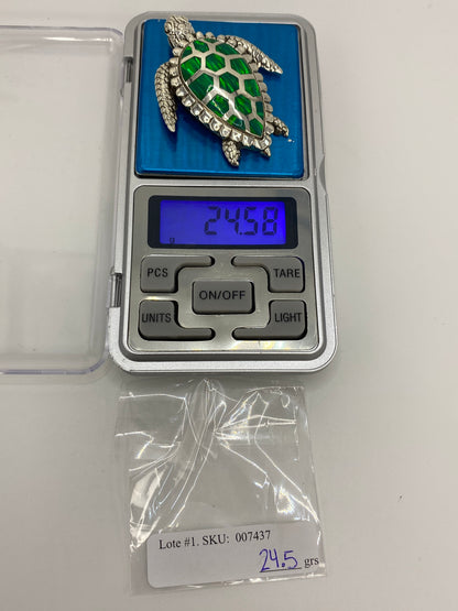 Dije Tortuga Plata 950 con Opalo de Fuego Verde — foto 6