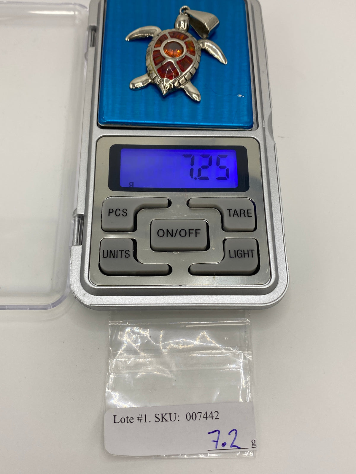 Dije Tortuga Marina Plata 950 con Ópalo de Fuego — foto 6