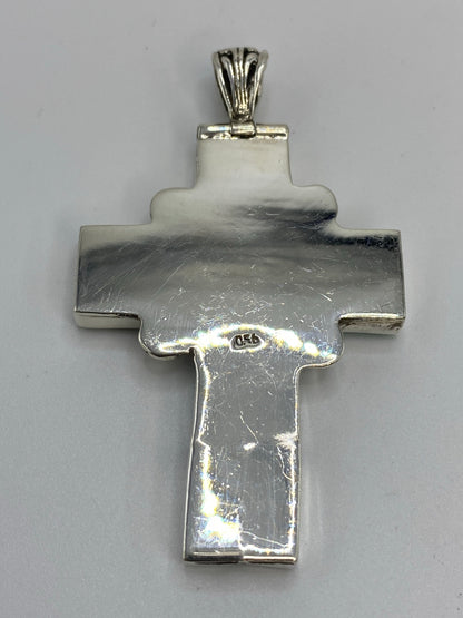 Dije Cruz de Plata con Ópalo de Fuego — Taxco 950 — foto 5