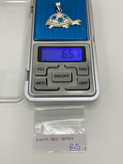 Dije Tortuga Plata 925 con Ópalo de Fuego Azul — foto 6
