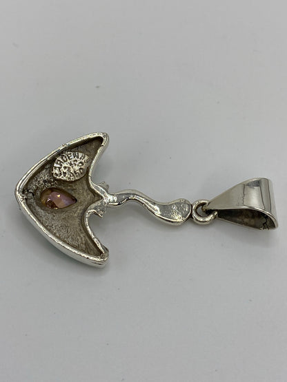 Dije Plata Ópalo de Fuego Verde — Alas Taxco 950 — foto 5