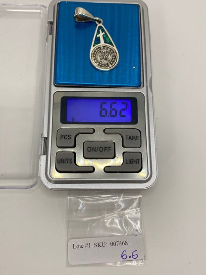 Dije Plata 950 Cruz y Símbolo — Ópalo de Fuego Taxco — foto 6