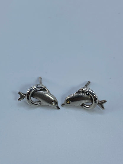 Aretes Delfín de Plata Cartoneado — Taxco 925 — foto 5