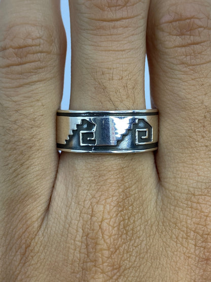 Anillo de Plata Repujado Geométrico — Taxco 925 — foto 5