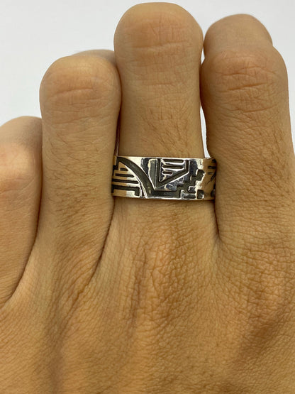 Anillo de Plata Repujado Prehispánico — Taxco 925 — foto 5