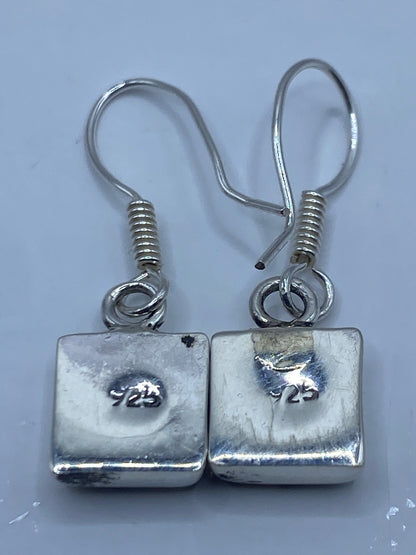 Aretes Cuadrados Opalo de Fuego Azul — Plata 925 — foto 5