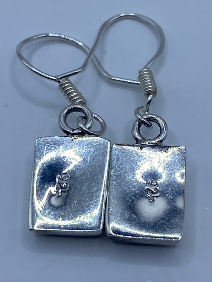 Aretes Plata Ópalo de Fuego Cuadrados — Taxco 925 — foto 5