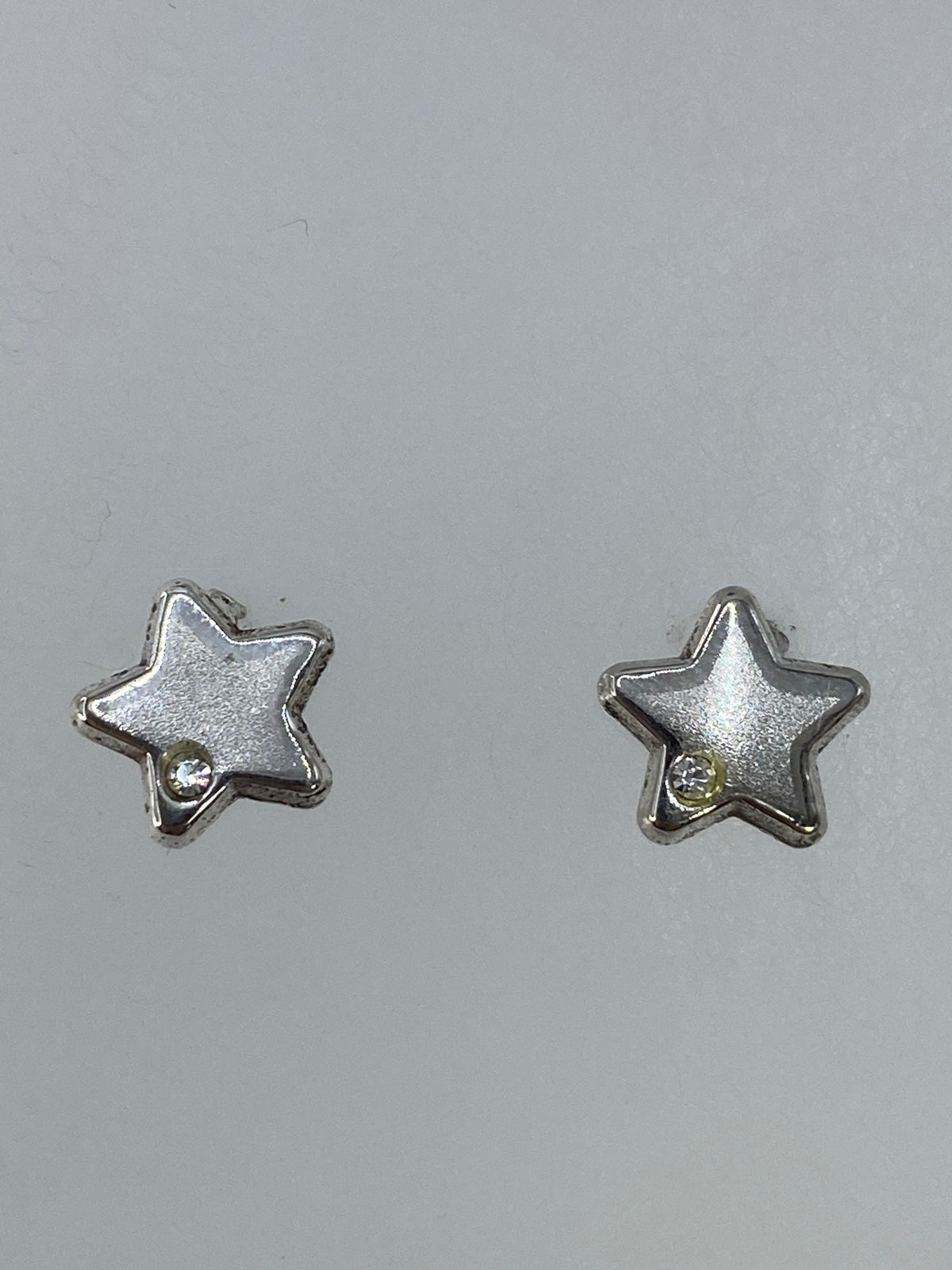 Aretes de plata 925 con Quinto certificado, par de estrellas minimalistas