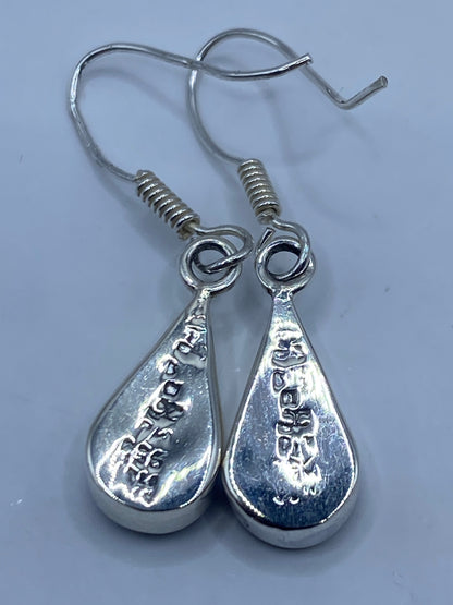 Aretes de Plata 950 con Opalo de Fuego Azul — Taxco — foto 5