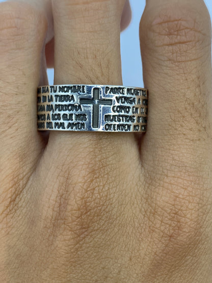 Anillo Hombre Plata 925 Grabado Religioso — Taxco — foto 5