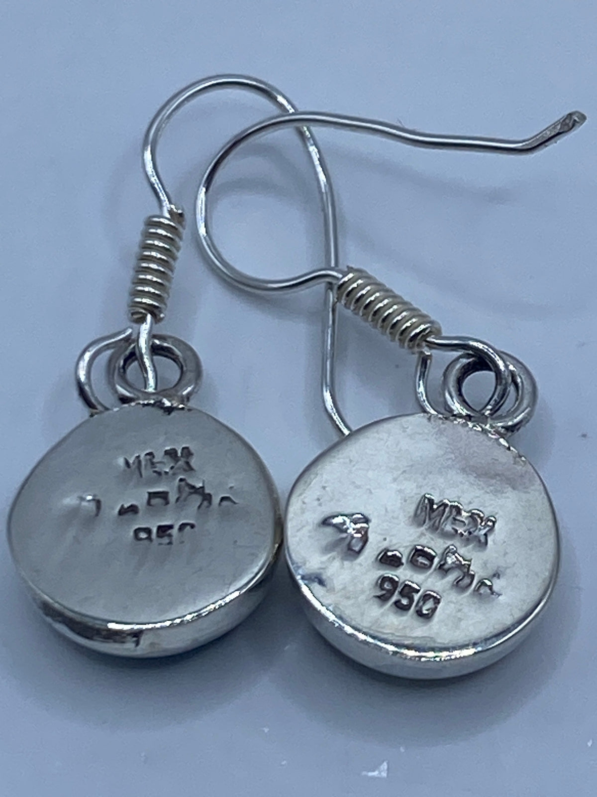 Aretes de Plata con Ópalo de Fuego Azul — Taxco 950 — foto 5