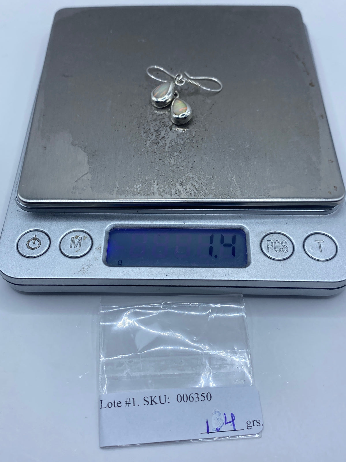 Aretes de Plata con Ópalo de Fuego — Taxco 925 — foto 6