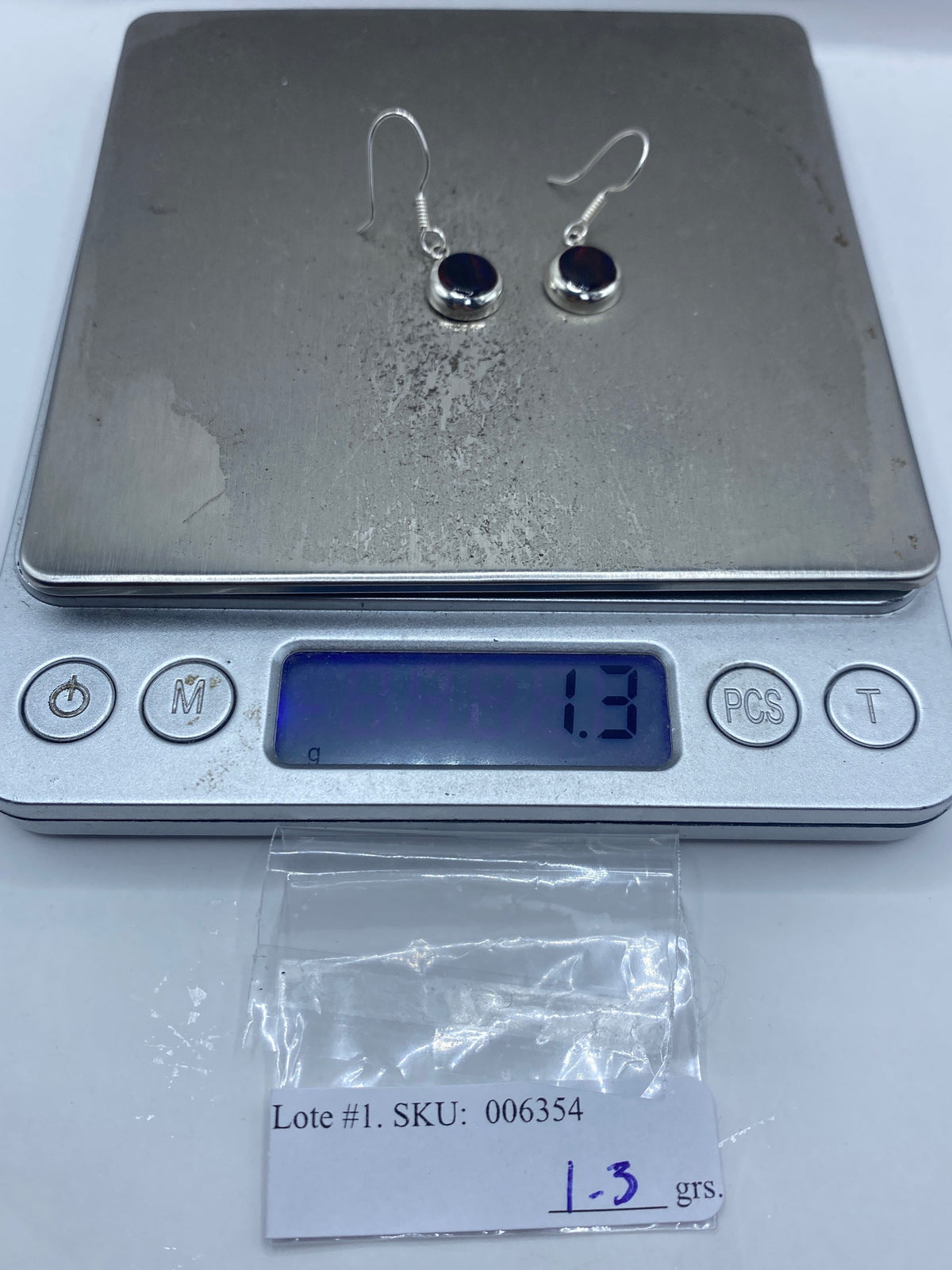 Aretes de Plata con Ópalo de Fuego — Taxco 925 — foto 6