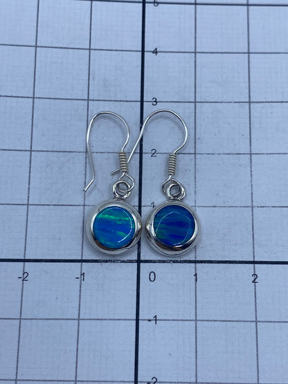 Aretes Plata 950 Ópalo de Fuego Azul — Taxco — foto 5