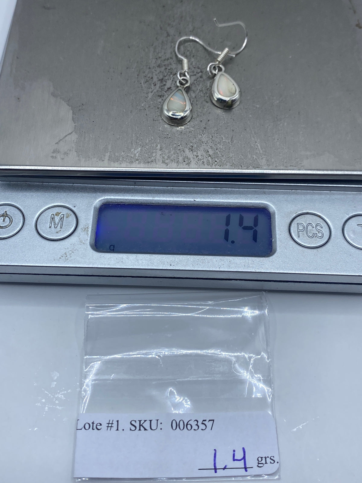Aretes Plata 950 Opalo de Fuego — Taxco — foto 6