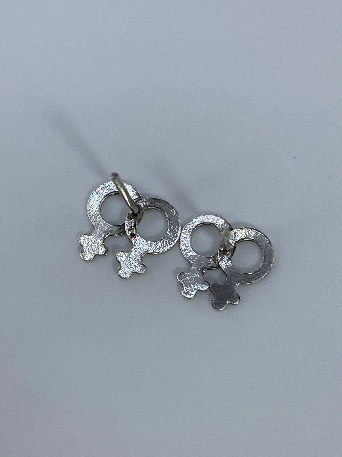 Aretes de Plata Cartoneado Símbolo Femenino — Taxco 925 — foto 5