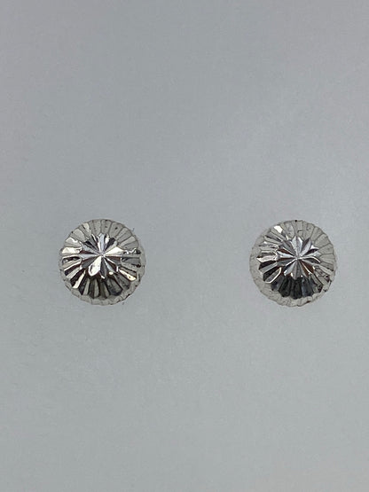 Par de aretes de plata 925 en cartoneado, diseño geométrico delicado de 1 cm