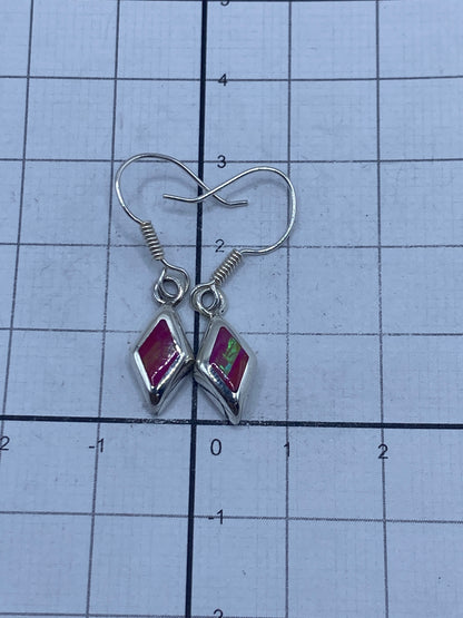 Aretes de plata 925 con gancho, vista posterior del engaste