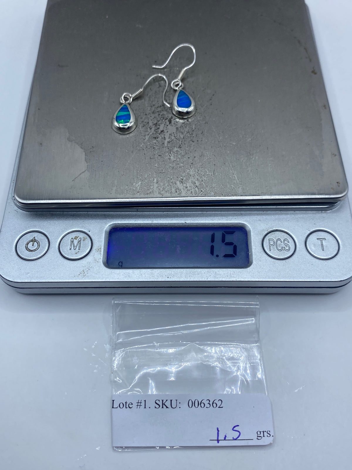 Aretes de Plata con Ópalo de Fuego — Taxco 925 — foto 6