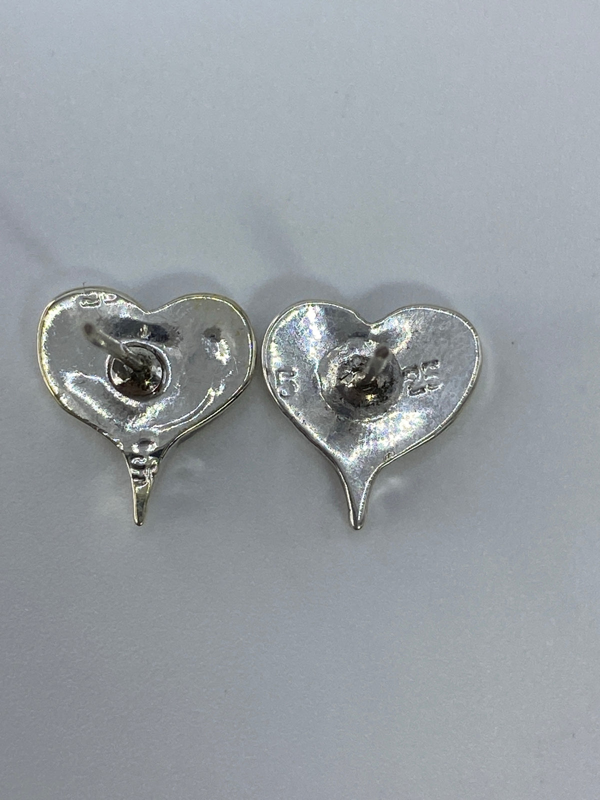 Aretes Corazón Plata Cartoneado — Taxco 925 — foto 5