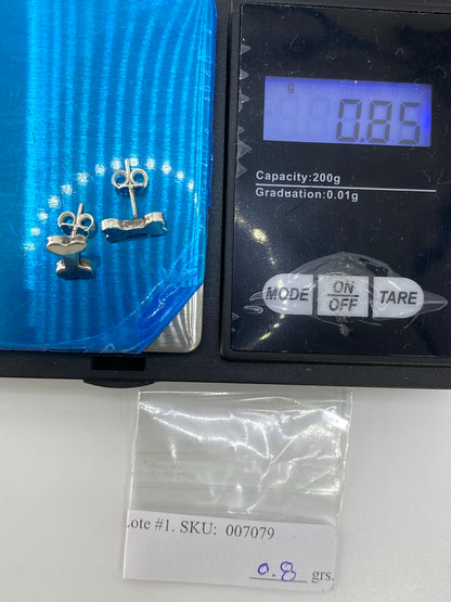 Aretes de Plata 925 Cartoneado Minimalistas — foto 6