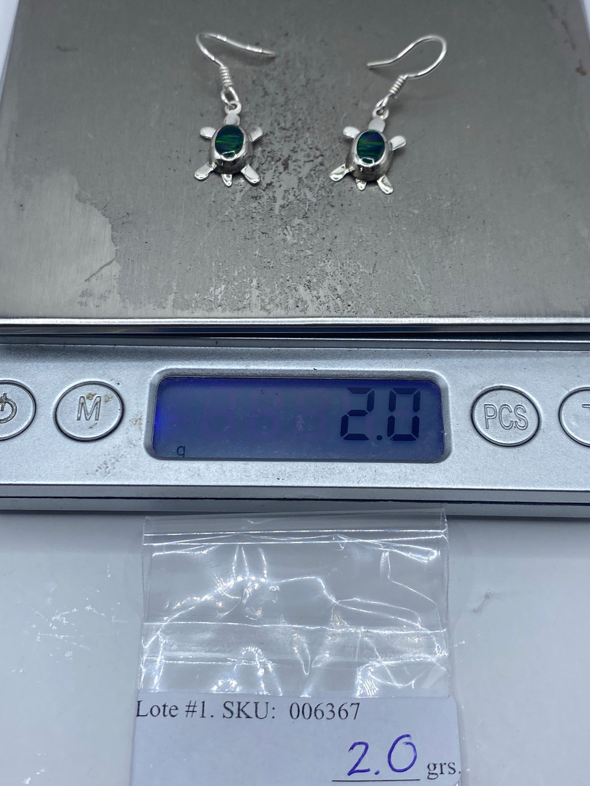 Aretes de Plata Tortuga con Ópalo de Fuego — Taxco 925 — foto 6
