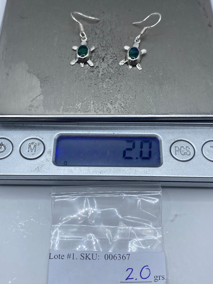 Aretes de Plata Tortuga con Ópalo de Fuego — Taxco 925 — foto 6