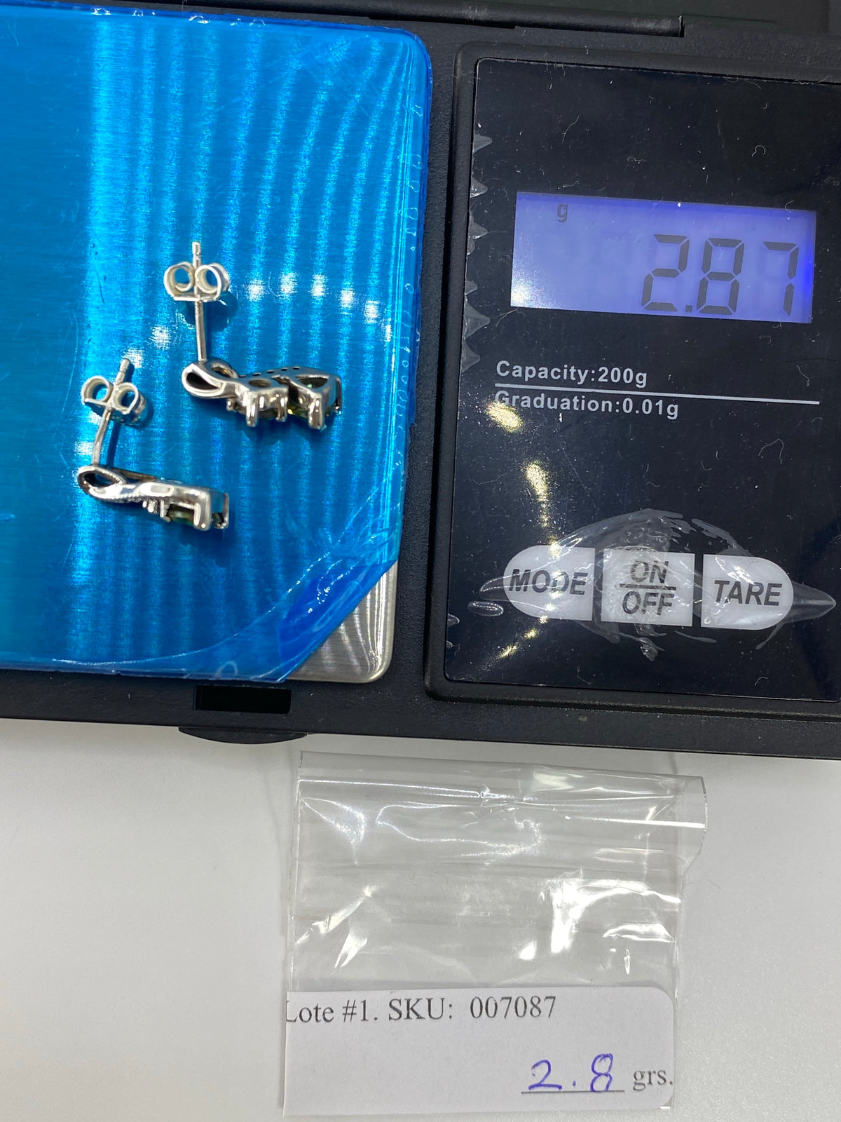 Aretes de Plata Cartoneado con Circonia Verde — Taxco 925 — foto 6