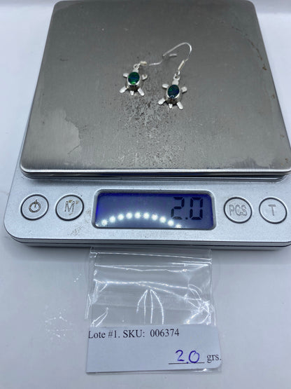 Aretes de Plata Tortuga con Opalo de Fuego — Taxco 925 — foto 6