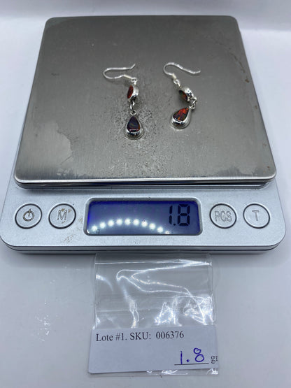 Aretes Plata Opalo de Fuego Multicolor — Taxco 925 — foto 6