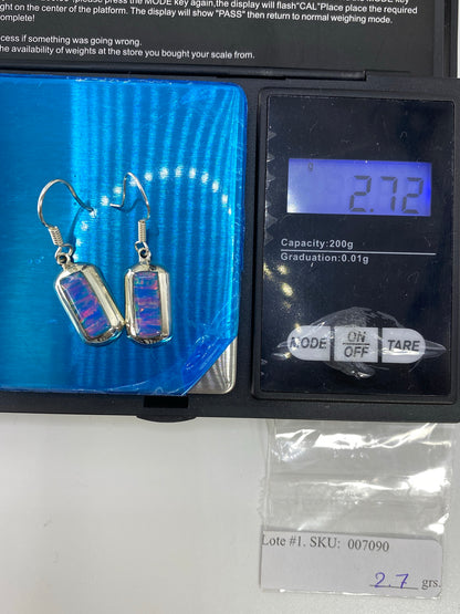 Aretes de Plata Ópalo de Fuego — Multicolor Taxco 925 — foto 6
