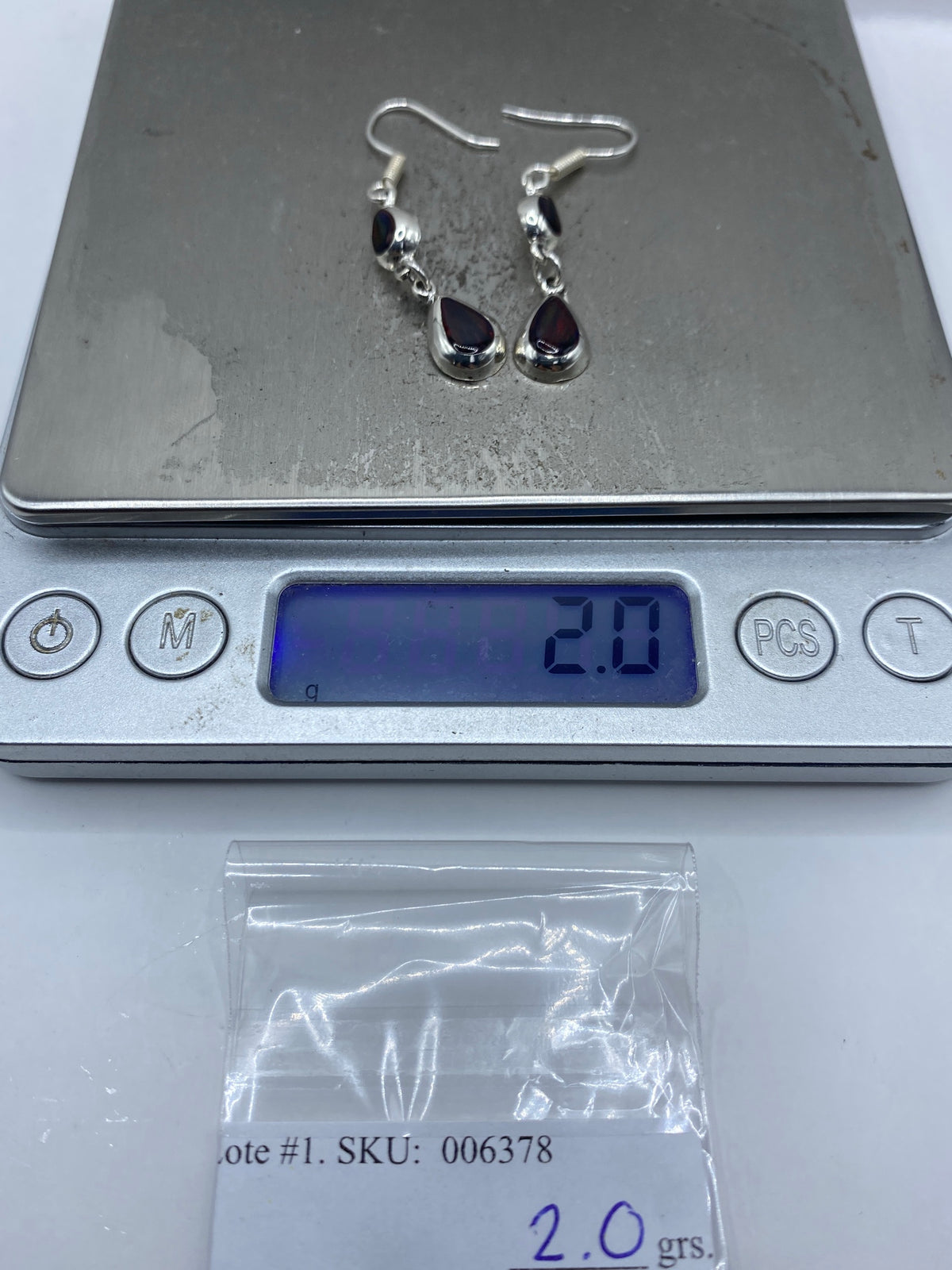 Aretes de Plata con Ópalo de Fuego — Taxco 925 — foto 6