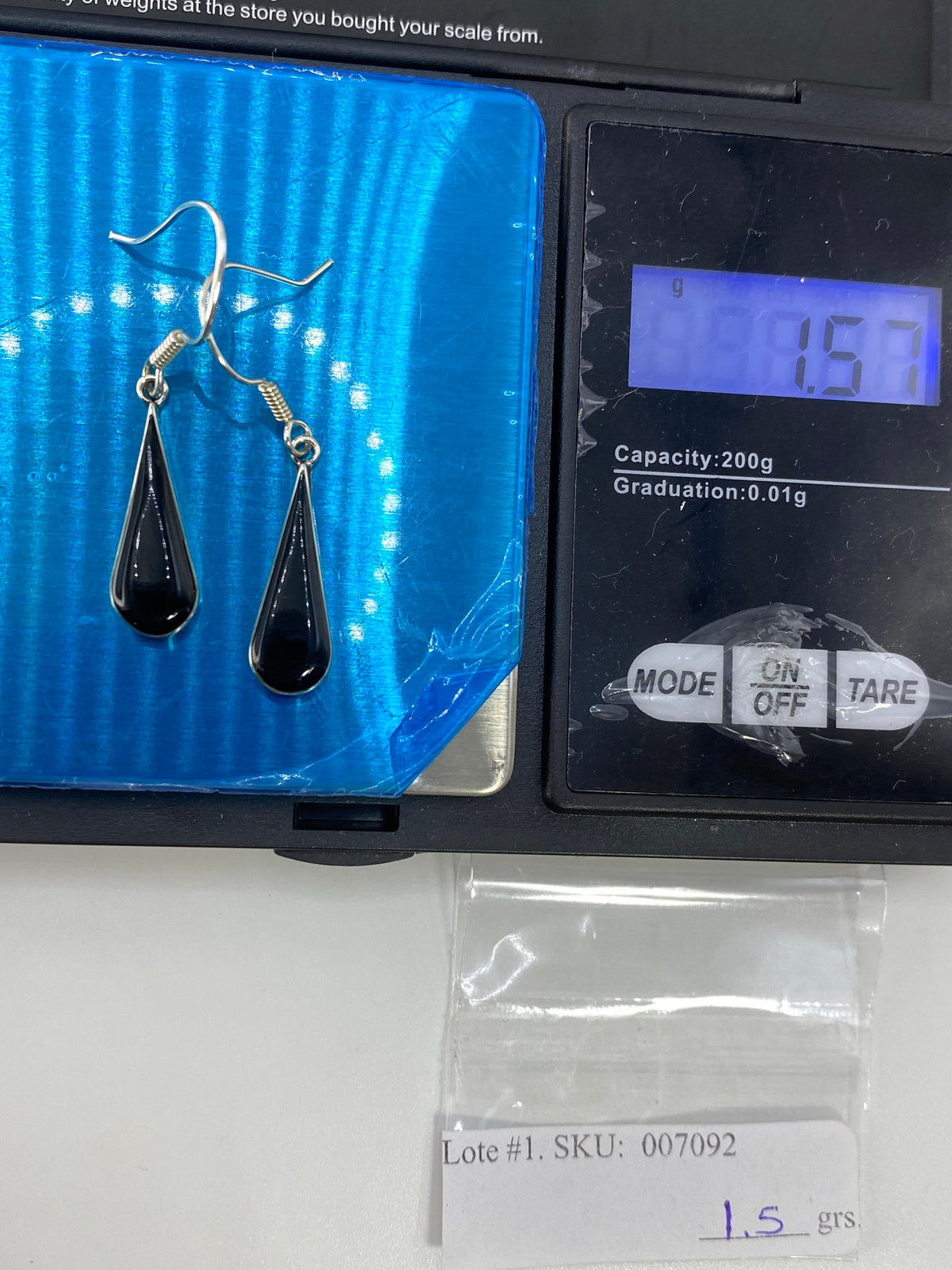 Aretes de Plata Onix Negro — Taxco 925 — foto 6