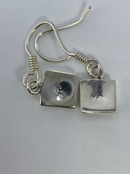 Aretes Plata Opalo de Fuego Cuadrados — Taxco 925 — foto 5