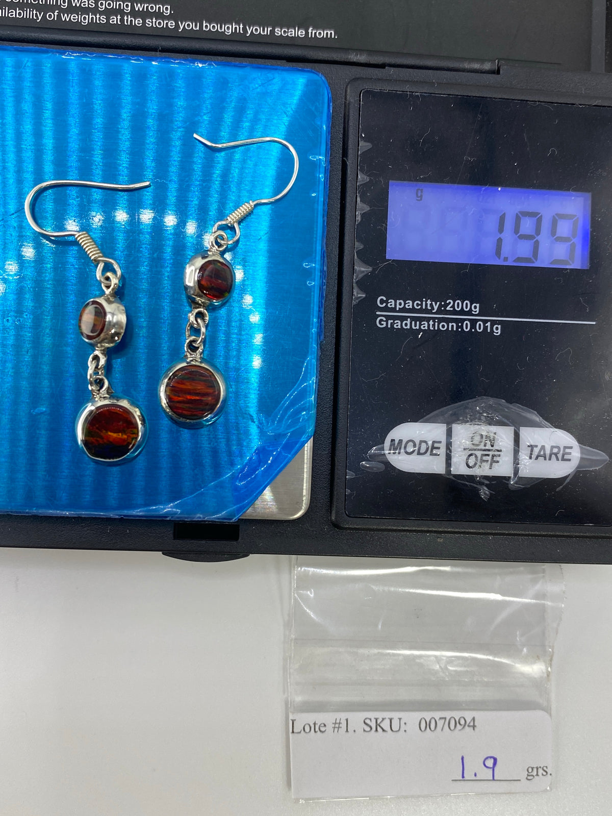 Aretes de Plata Ópalo de Fuego Rojo — Taxco 925 — foto 6