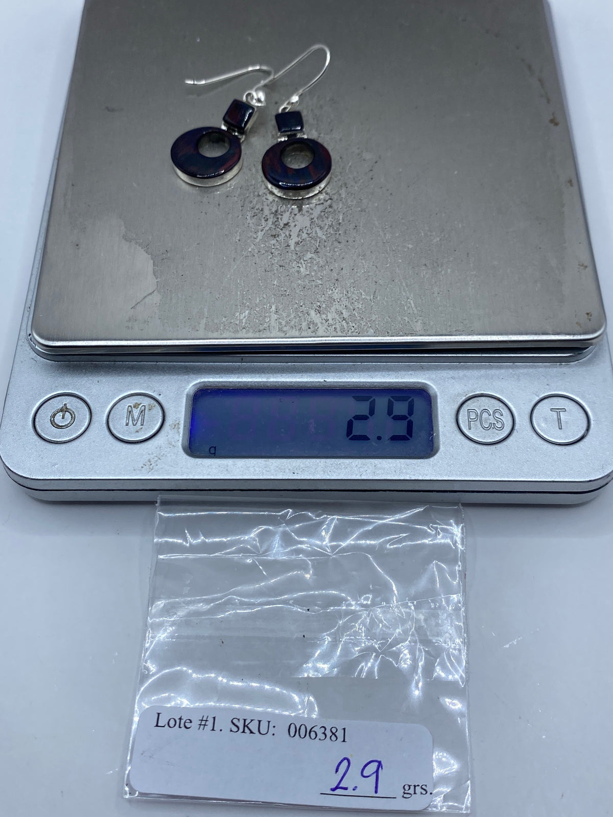 Aretes de Plata con Ópalo de Fuego — Taxco 950 — foto 6
