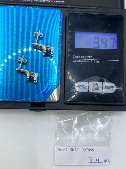 Aretes de Plata con Circonia Morada — Taxco 925 — foto 6
