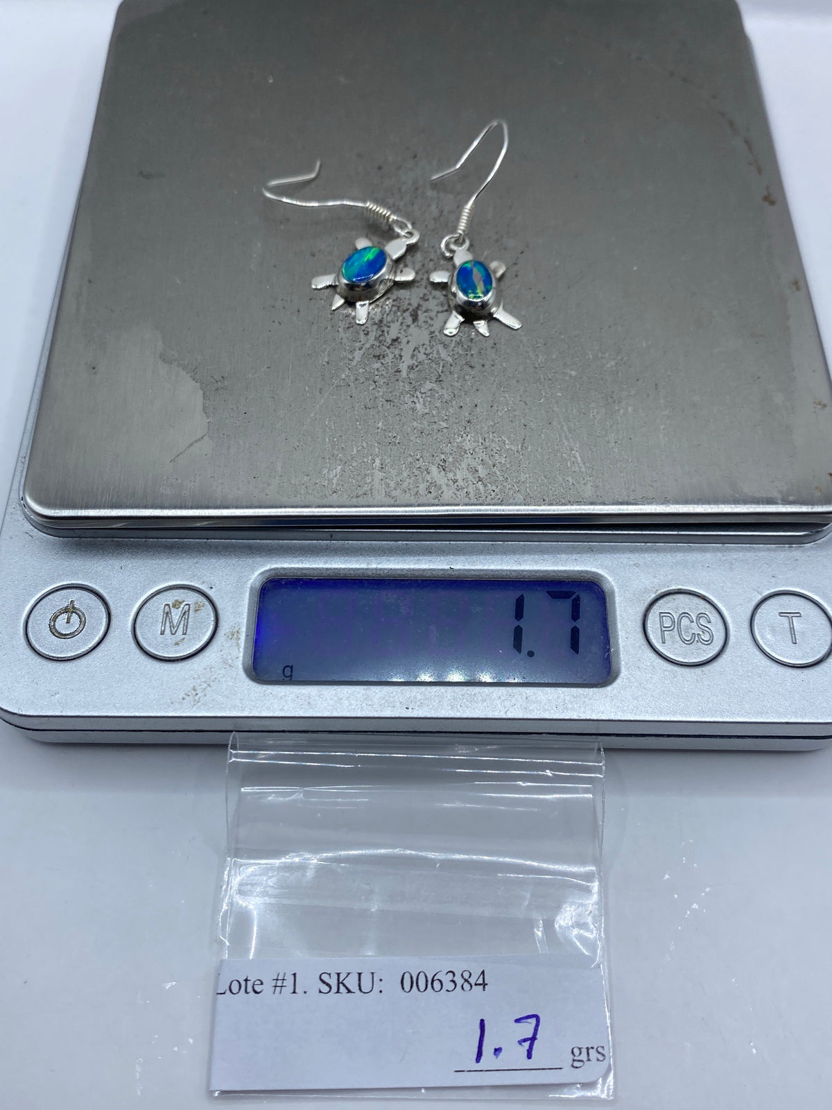 Aretes Plata Tortuga Ópalo de Fuego — Taxco 925 — foto 6