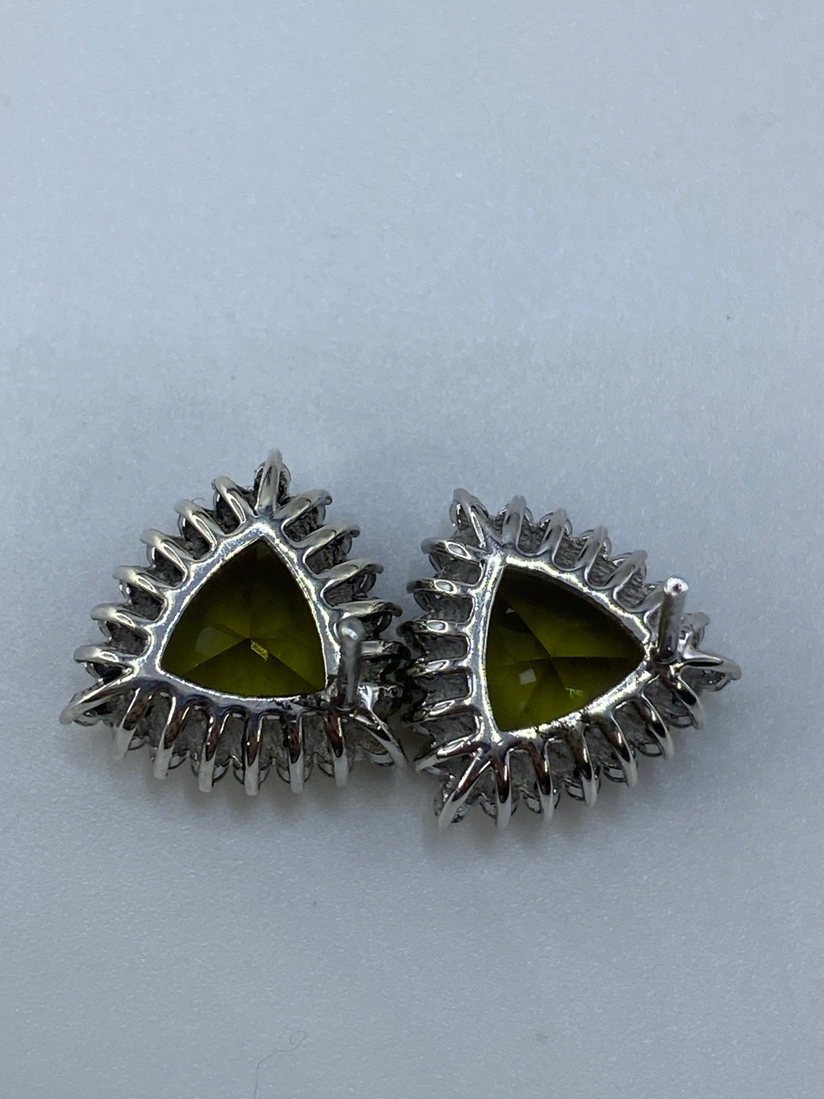 Aretes Plata 925 Circonia Verde Olivo — Taxco — foto 5